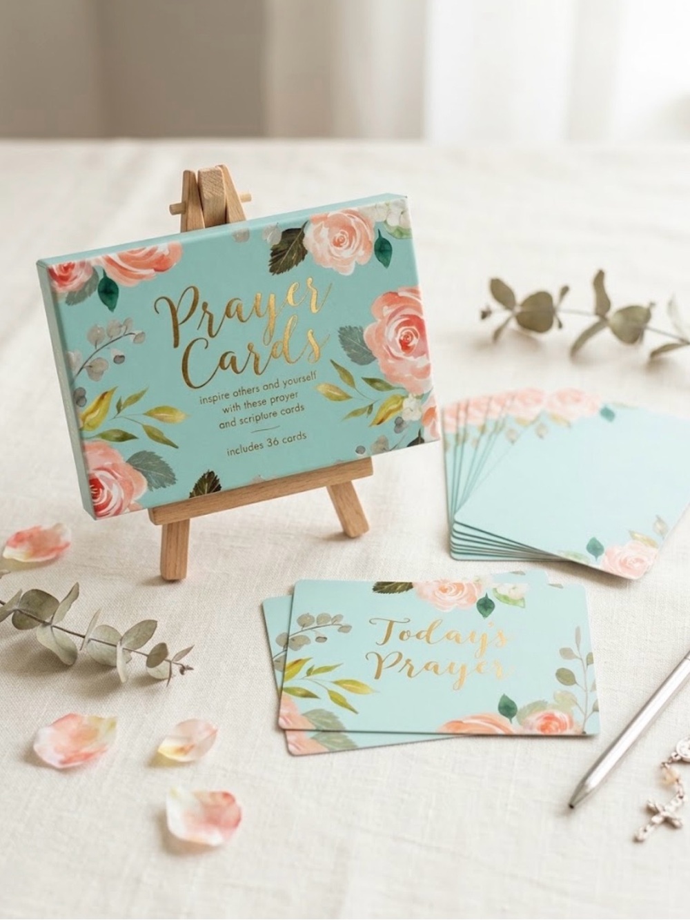 NWOT Floral Prayer & Scripture Card (5x7) — Unbranded